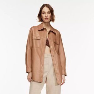 Wilfred (Aritzia) | The Ganna Vegan Leather Shacket